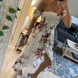 Off the shoulder BoHo floral dress